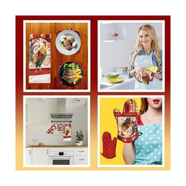Set de 5 piezas de toallas para cocina para agarrar ollas_3
