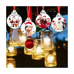 30 piezas de adorno de sublimación en blanco de doble_2