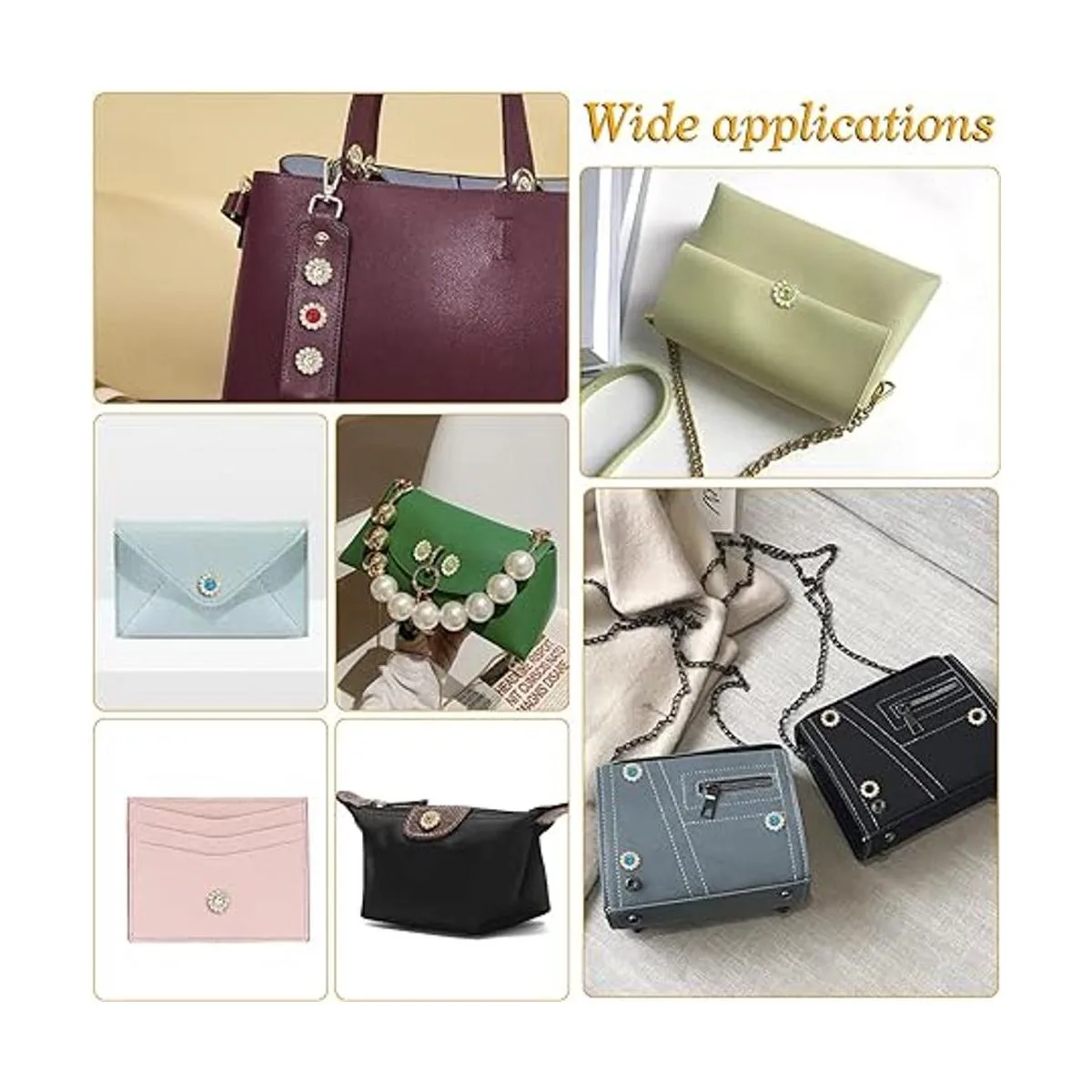 WADORN 120 juegos de remaches de diamantes de imitación de_2