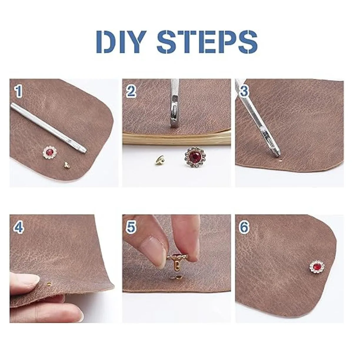 WADORN 120 juegos de remaches de diamantes de imitación de_6