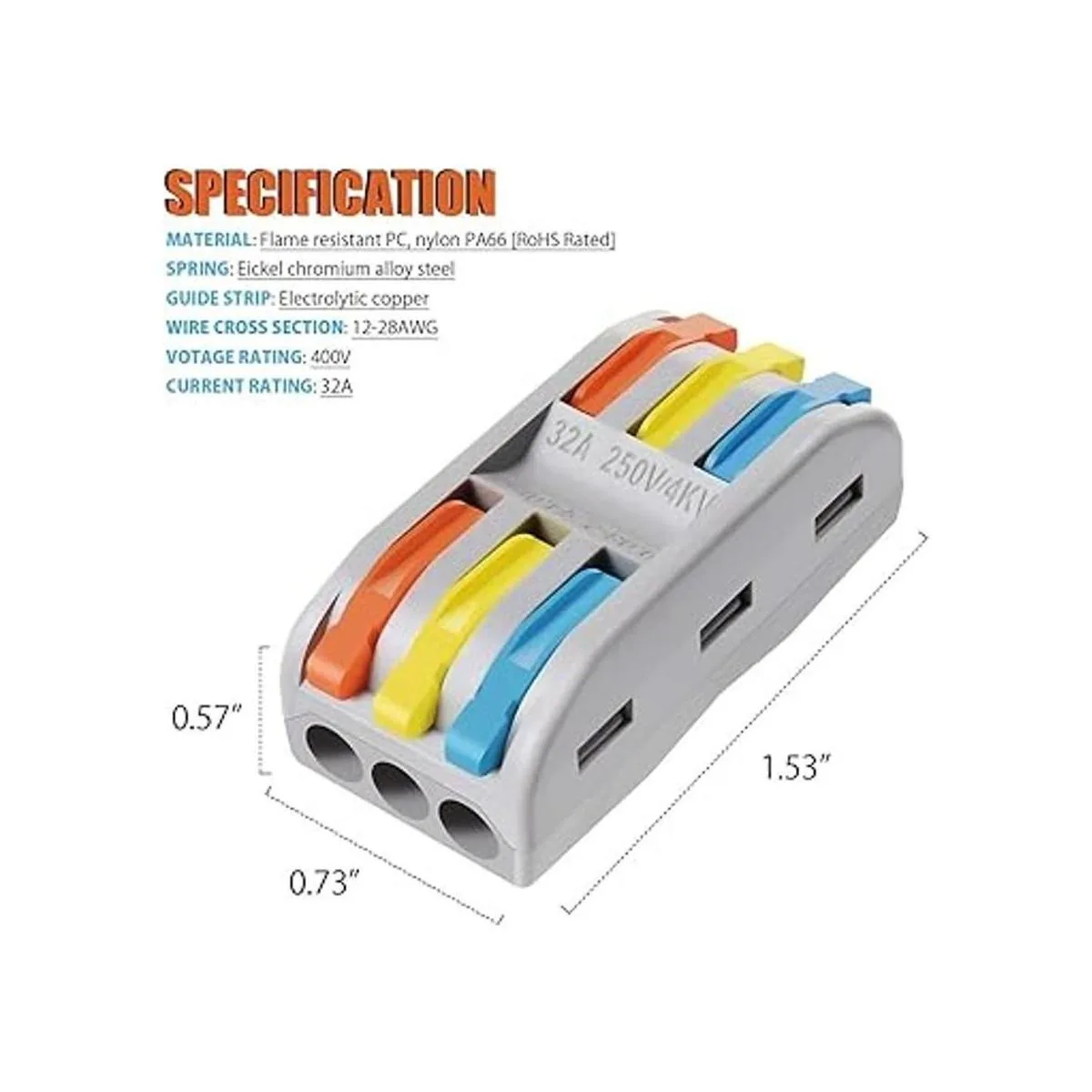 Tuercas de conectores de alambre 25 unidades 3_7