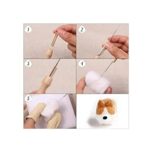 Kit de fieltro de aguja manual para principiantes con_4