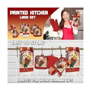 Set de 5 piezas de toallas para cocina para agarrar ollas_5