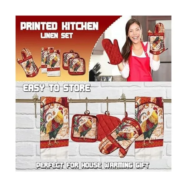 Set de 5 piezas de toallas para cocina para agarrar ollas_5