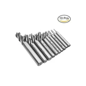 AFUNTA Juego de 10 brocas de 4 flautas para molino de_2