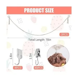 2 cadenas colgantes de algodón bohemio con animales de_7