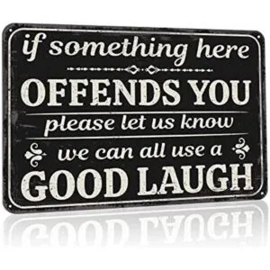 Rousen Letreros de metal para decoración de cuevas de_1