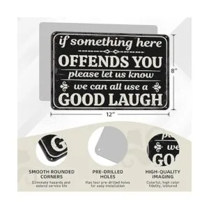 Rousen Letreros de metal para decoración de cuevas de_3