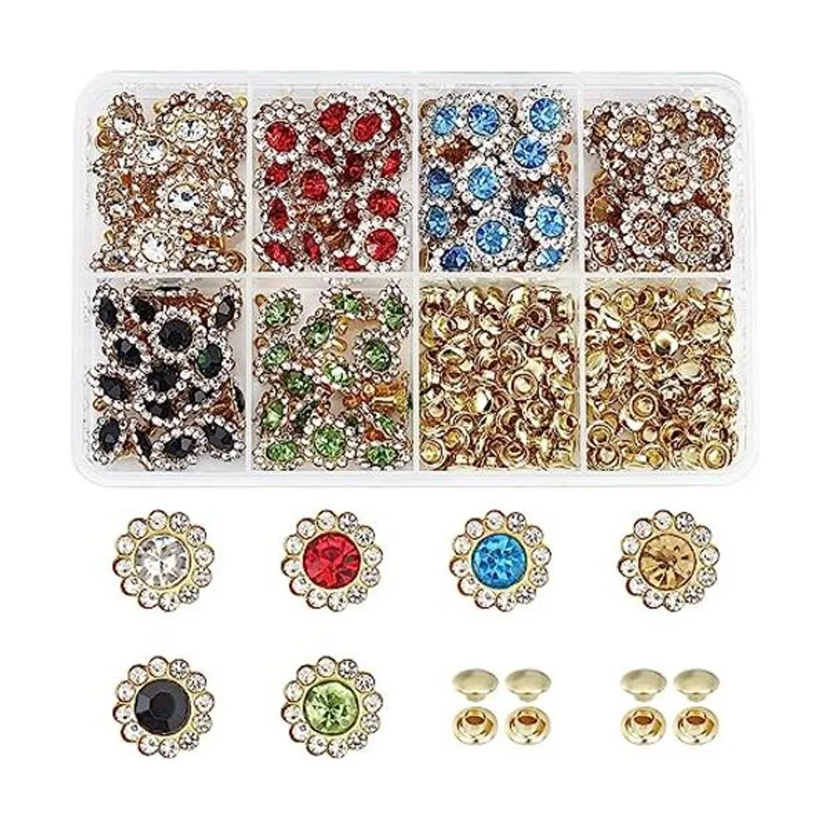 WADORN 120 juegos de remaches de diamantes de imitación de_1