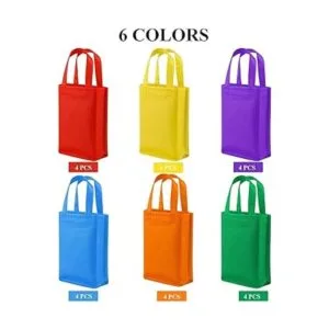 Elcoho 24 piezas no tejidas bolsas de fiesta 9.8 x 9.8 x 3_3