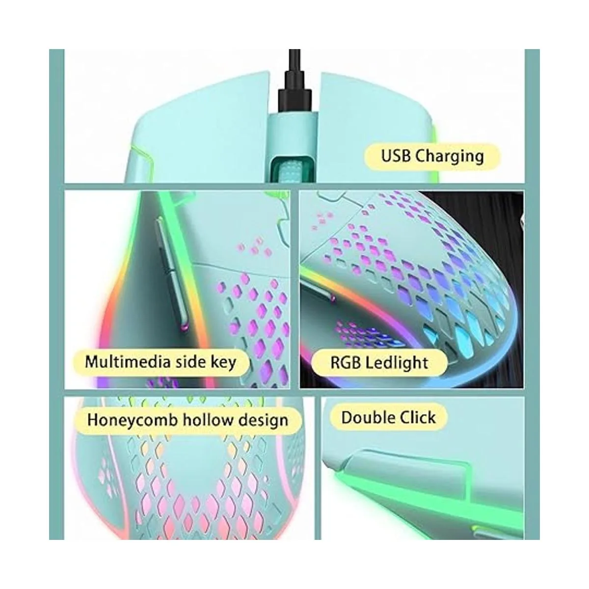 VEGCOO C30 Silent Click Mouse inalámbrico recargable para_3