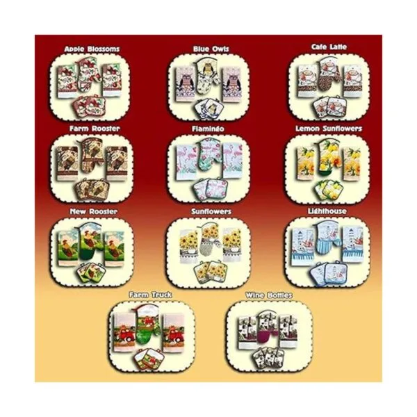 Set de 5 piezas de toallas para cocina para agarrar ollas_7