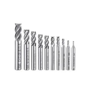 AFUNTA Juego de 10 brocas de 4 flautas para molino de_1