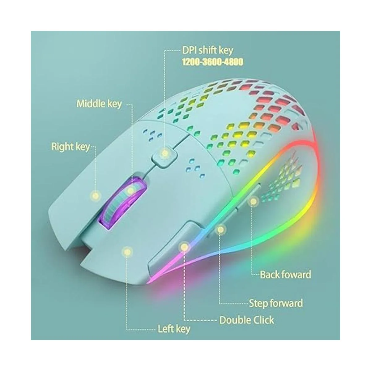 VEGCOO C30 Silent Click Mouse inalámbrico recargable para_4