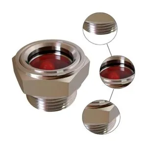 Cristal de mira de aceite de acero inoxidable de 12_5