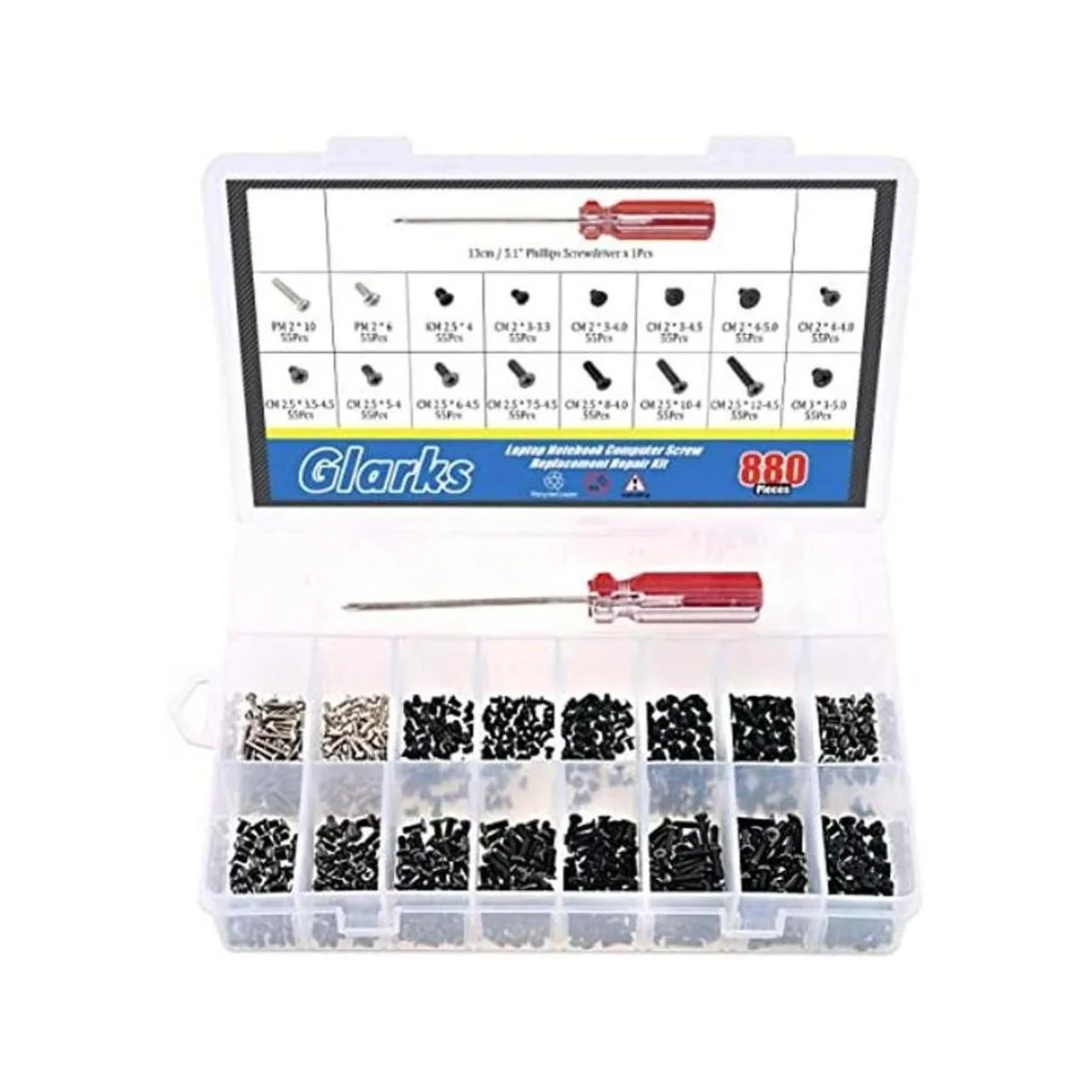 Glarks Kit de reparación de tornillos de repuesto para_1