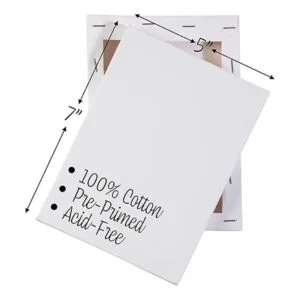 iDIY Tabla de lienzo de 4.7 x 6.7 in color blanco_3