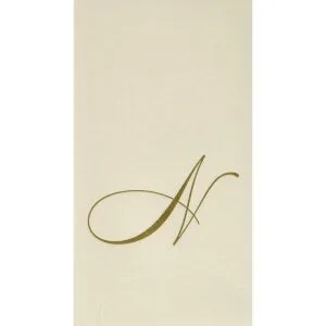 Caspari White Pearl Paper Linen Toallas de invitados con_1