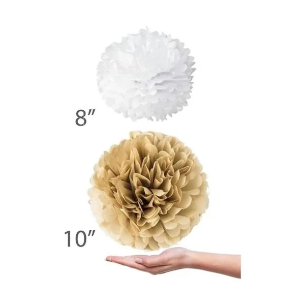 Vidal Crafts Kit de 20 pompones de papel de seda flores_5