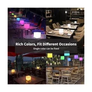 Borelor Luz LED tipo cubo recargable de 4 pulgadas y_5