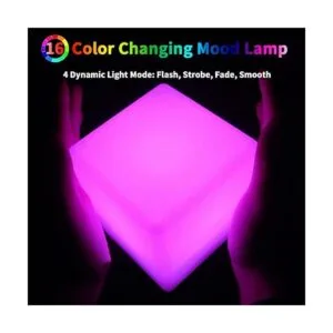 Borelor Luz LED tipo cubo recargable de 4 pulgadas y_4