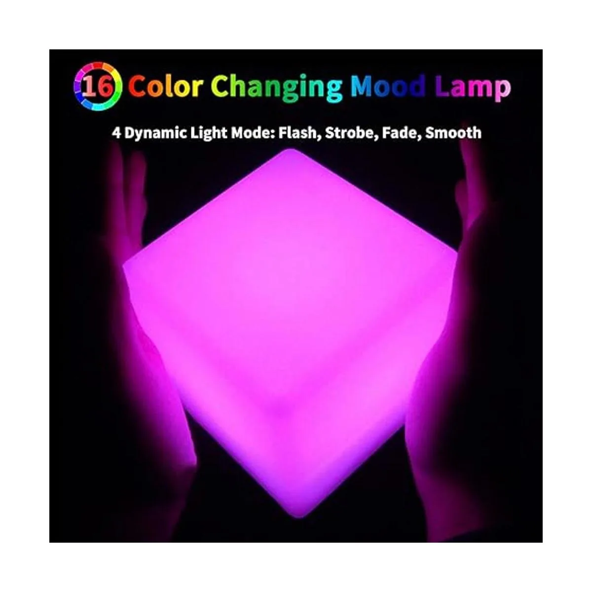Borelor Luz LED tipo cubo recargable de 4 pulgadas y_4