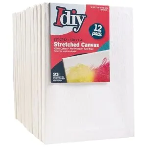 iDIY Tabla de lienzo de 4.7 x 6.7 in color blanco_5