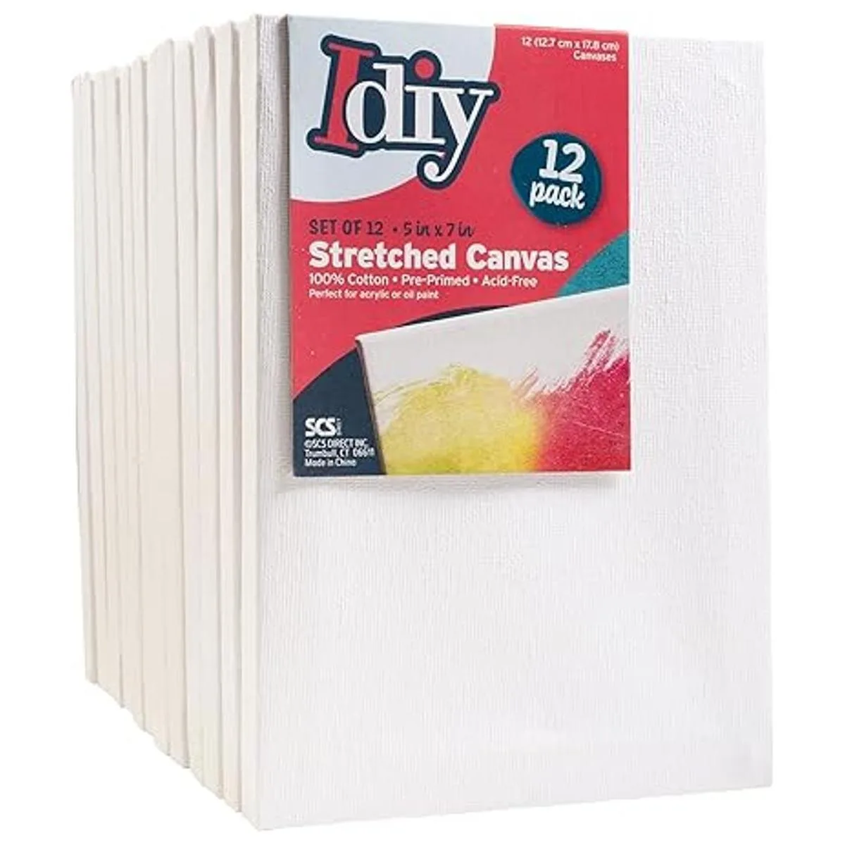 iDIY Tabla de lienzo de 4.7 x 6.7 in color blanco_5