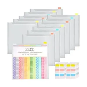 Caydo 12 piezas de almacenamiento de papel para álbumes de_1