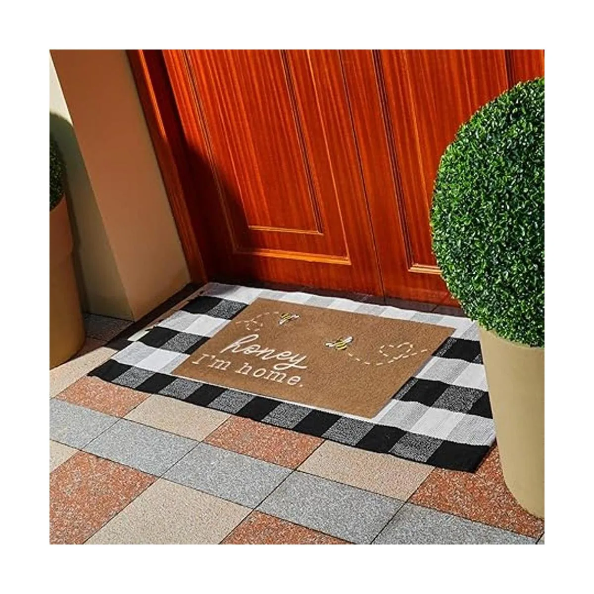 Bee Welcome Mats Tapete de bienvenida para interiores y_5