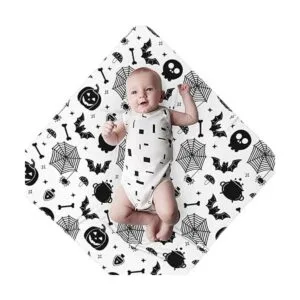 Manta de Navidad para Halloween con diseño de calavera de_2