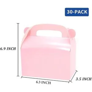 Oletx Paquete de 30 cajas de regalo de fiesta color rosa_6