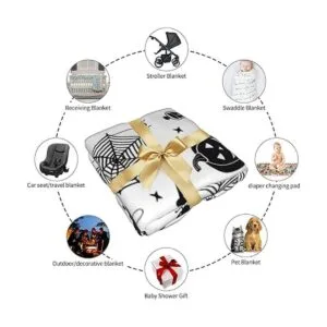 Manta de Navidad para Halloween con diseño de calavera de_5