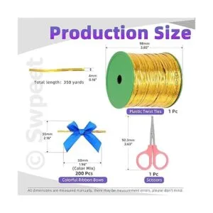 Swpeet 202 lazos de cinta torcida de colores mixtos y_2