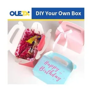Oletx Paquete de 30 cajas de regalo de fiesta color rosa_5
