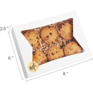 Eupako Cajas de galletas de 8 x 6 x 2.5 pulgadas con_2