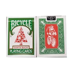 Bicycle Cartas de Papá Noel Rojo con Espalda Verde_1