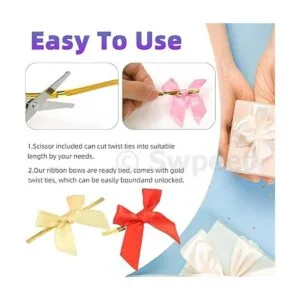 Swpeet 202 lazos de cinta torcida de colores mixtos y_5