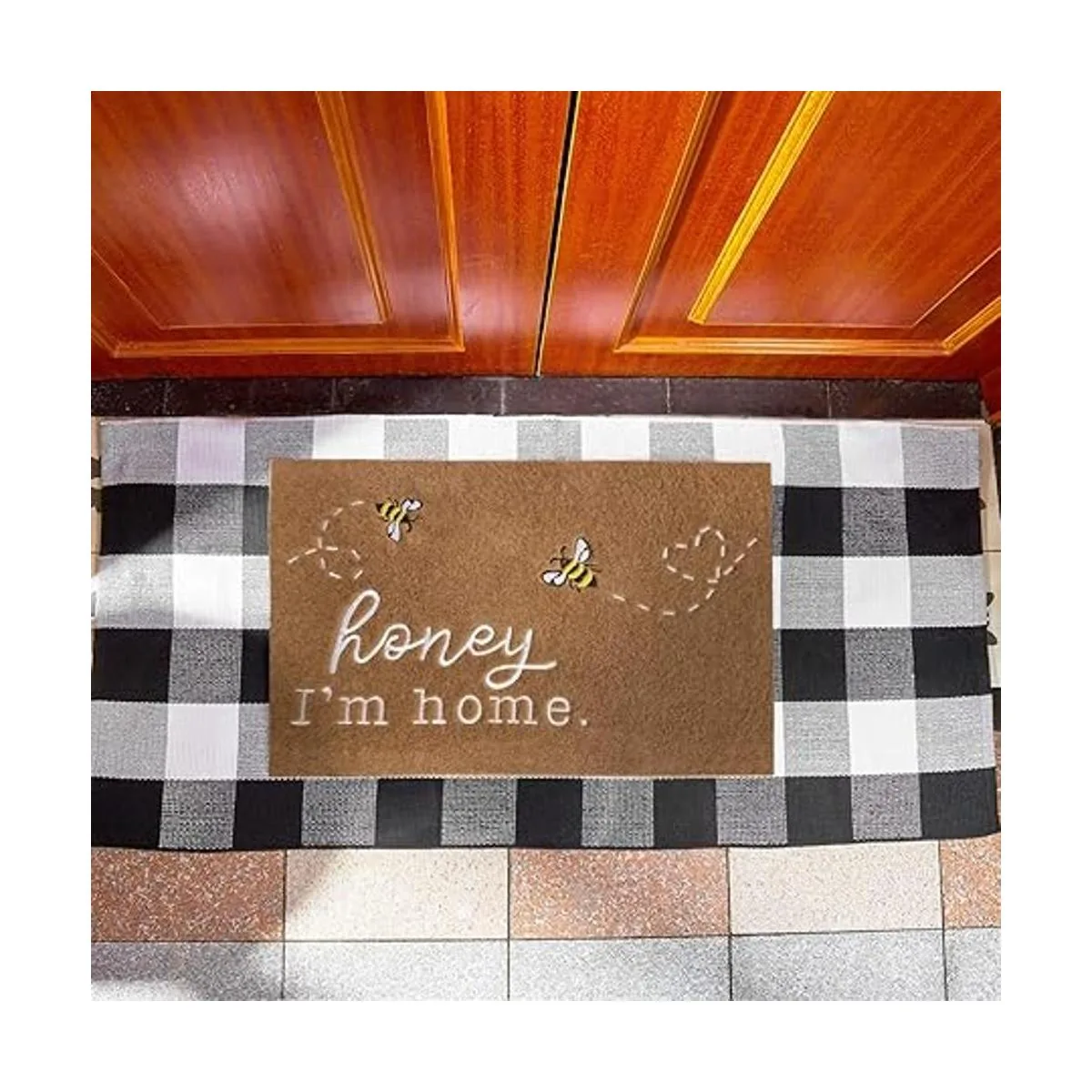 Bee Welcome Mats Tapete de bienvenida para interiores y_4