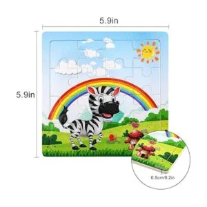 SANNIX Paquete de 12 rompecabezas de madera para niños_3