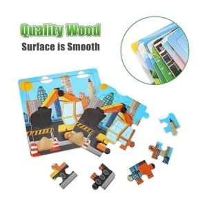 SANNIX Paquete de 12 rompecabezas de madera para niños_4