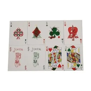 Bicycle Cartas de Papá Noel Rojo con Espalda Verde_2