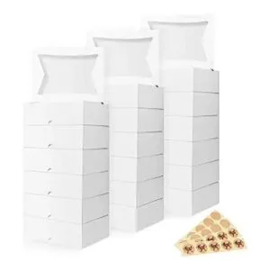 Eupako Cajas de galletas de 8 x 6 x 2.5 pulgadas con_1