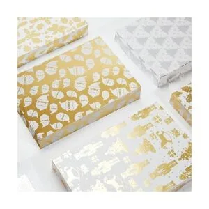 UNIQOOO 12 cajas de camisa de Navidad de color dorado_2