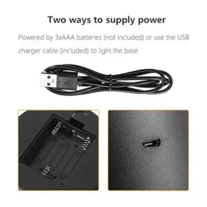 Juego de 2 luces LED de noche 3D con lámina acrílica_5