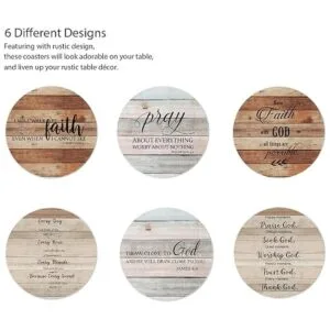 Hoomey Posavasos para bebidas con versículos de la Biblia_7