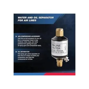 Neiko Separador de agua y aceite en línea 14 NPT_2