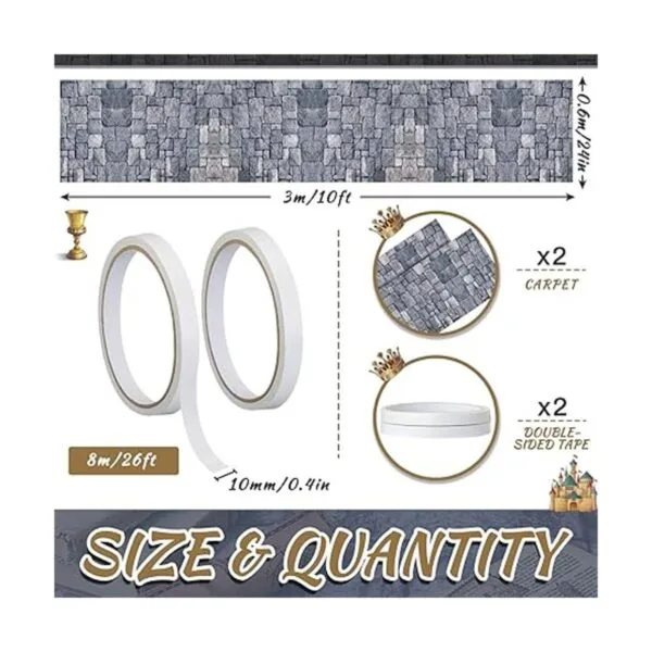 2 piezas de pasillo de adoquines de 10 pies decoración_2