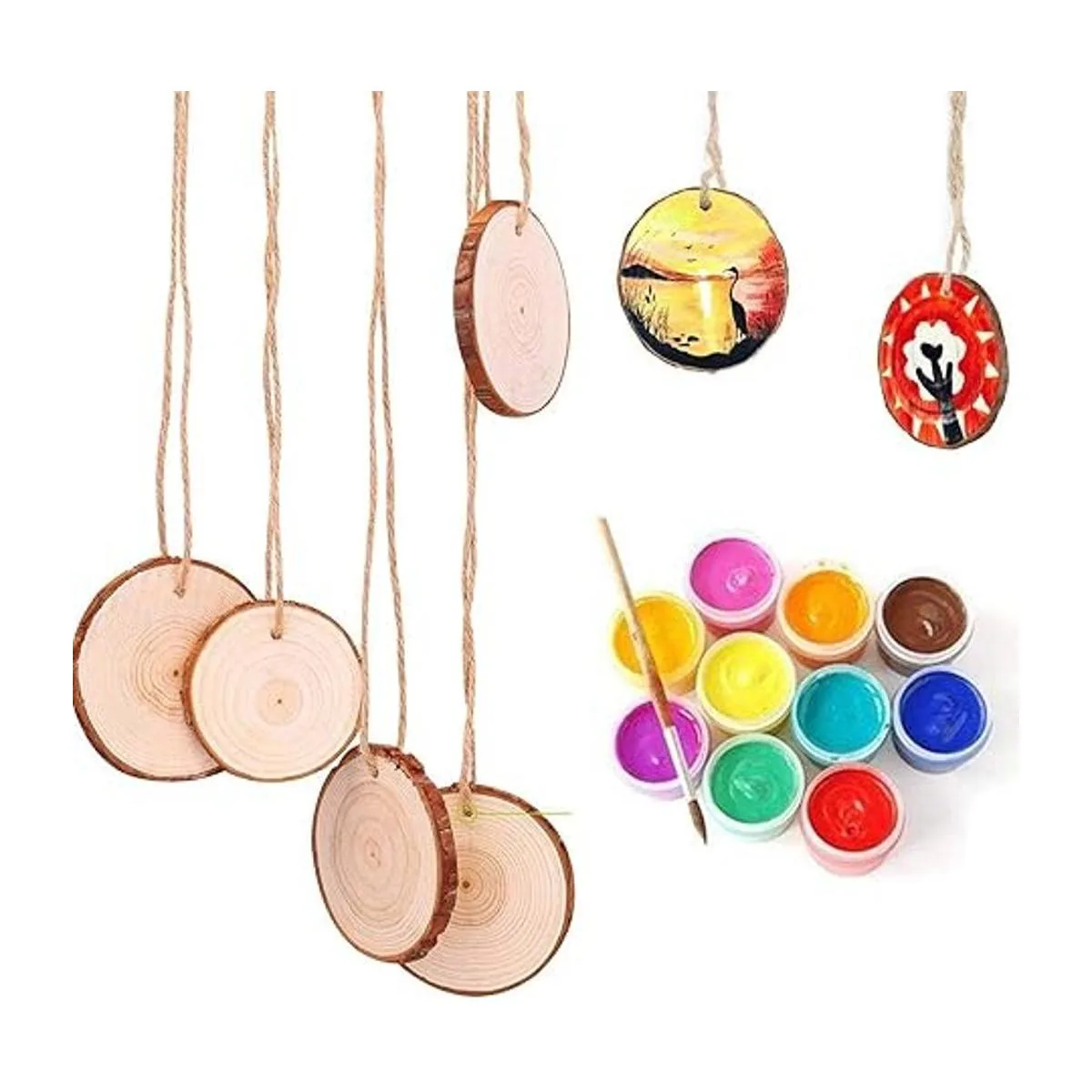 TICIOSH Juego de 50 piezas de cortes madera natural de_5