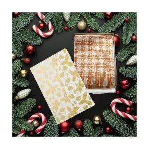 UNIQOOO 12 cajas de camisa de Navidad de color dorado_4